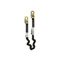 Super Anchor Safety 6' Flex Lanyard + 2 Snaphooks 6501